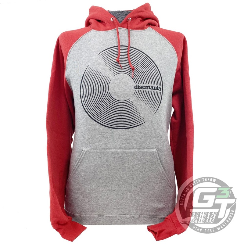 Discmania Vinyl Logo Dri-Power Raglan Performance Pullover Hoodie Disc Golf Sweatshirt
