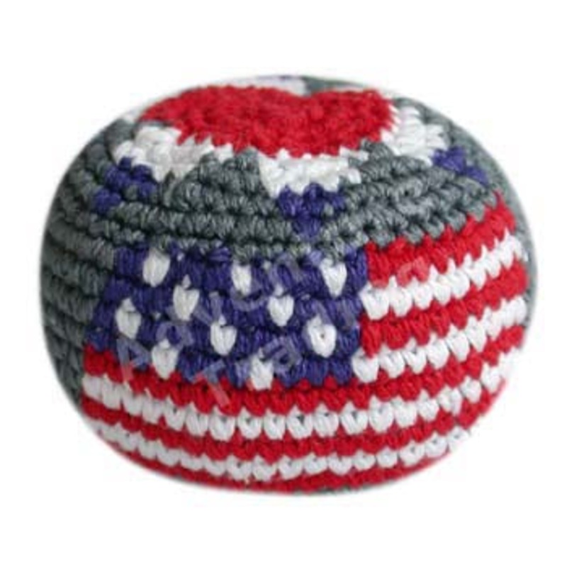 Guatemalan Crochet Footbag – USA Flag