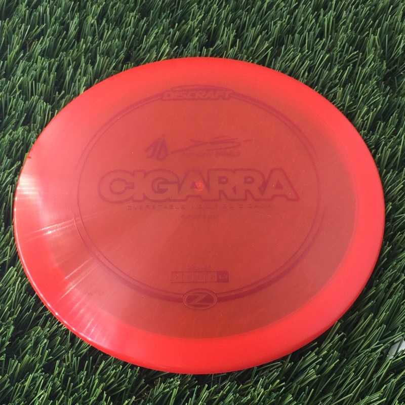 Discraft Elite Z Cigarra with First Run – Anthony Barela “AB” Signature – Overstable Modified Cicada Stamp – 169g – Red