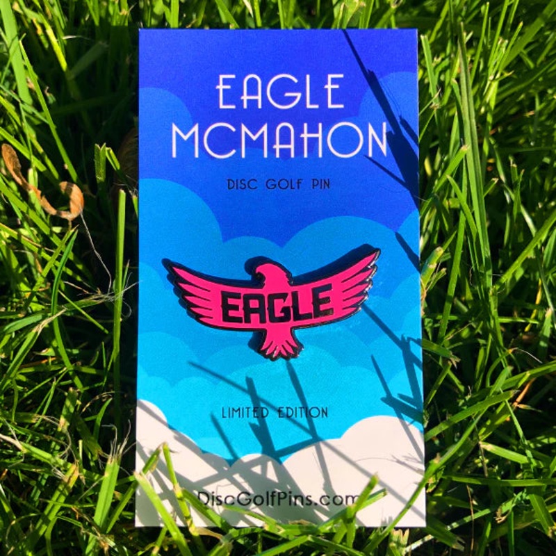 Eagle McMahon Logo Disc Golf Pin – Pink