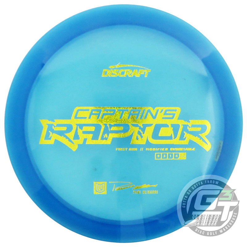 Discraft Limited Edition 2022 Paul Ulibarri Captain’s Special Blend Elite Z Raptor Distance Driver Golf Disc