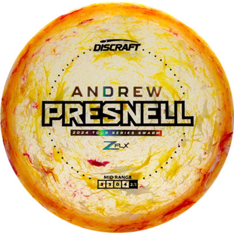 Discraft Limited Edition 2024 Tour Series Andrew Presnell Jawbreaker Elite Z FLX Swarm Midrange Golf Disc