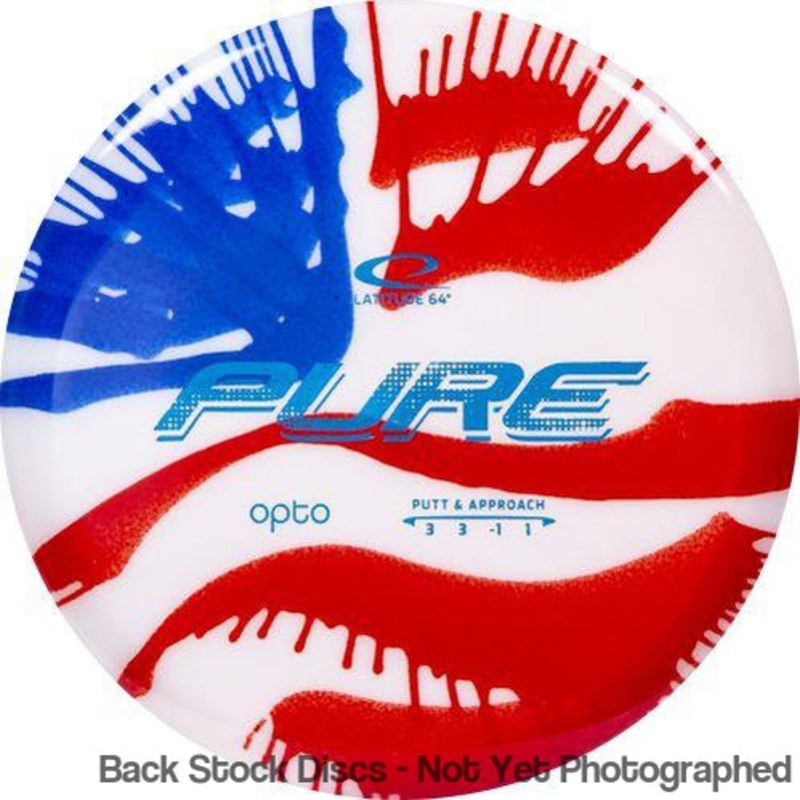 Latitude 64 Opto MyDye Pure Putter with Flag Stamp [Back Stock Inventory – Disc and Stamp Color WILL VARY]