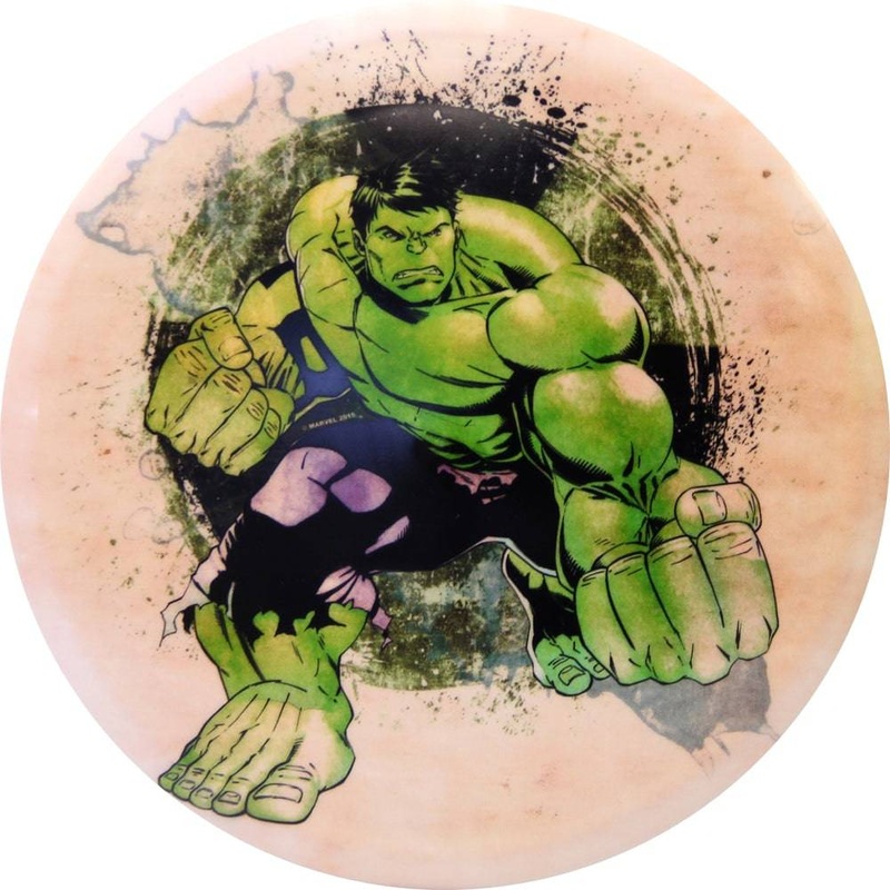 Dynamic Discs Marvel Hulk DyeMax Splatter Series Fuzion Warden Putter Golf Disc