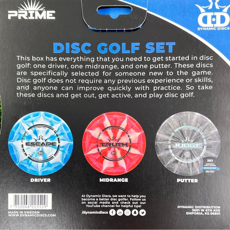 Dynamic Discs Prime Burst 3 Disc Starter Set – Judge / Truth / Escape