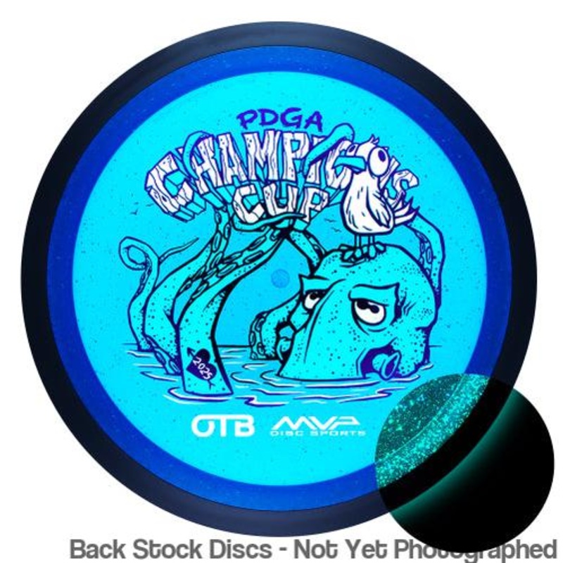 MVP Particle Glow Proton Wave Distance Driver with OTB Champions Cup 2025 – Frank by Green C Studio Stamp [Back Stock Inventory – Disc and Stamp Color WILL VARY]