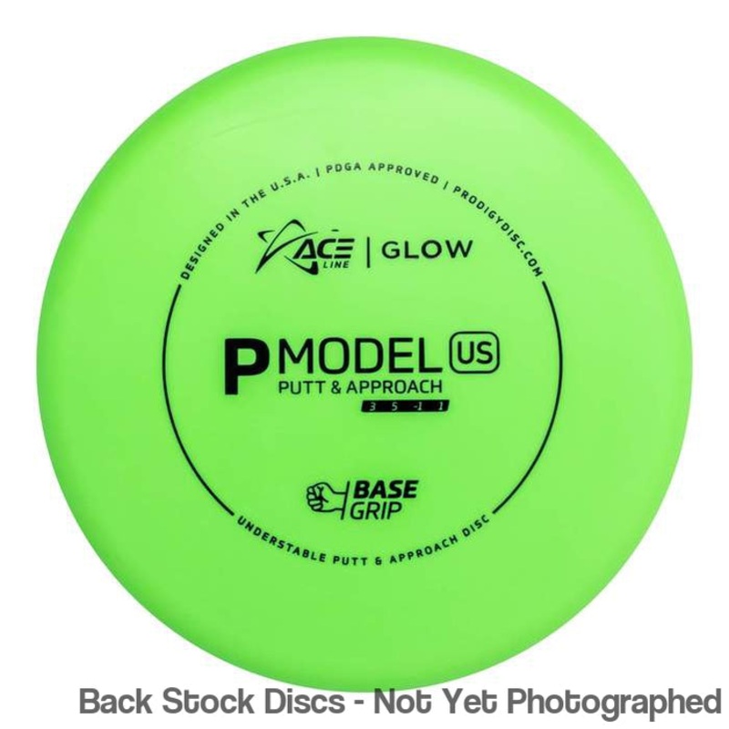 Prodigy Ace Line Basegrip Color Glow P Model US Putter (Stock Stamp) [Back Stock Inventory – Disc and Stamp Color WILL VARY]