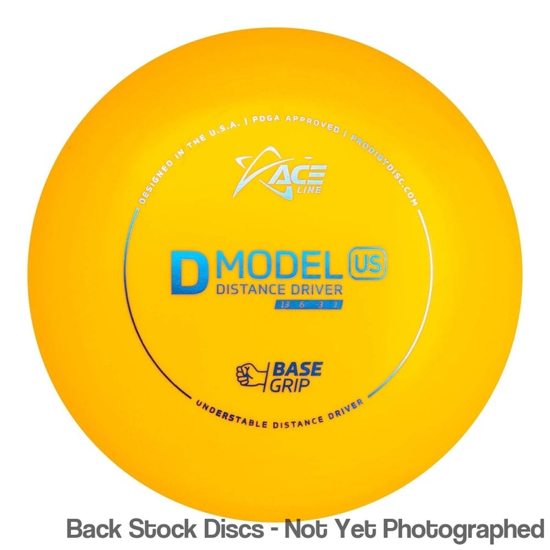 Prodigy Ace Line Basegrip D Model US Distance Driver (Stock Stamp) [Back Stock Inventory – Disc and Stamp Color WILL VARY]