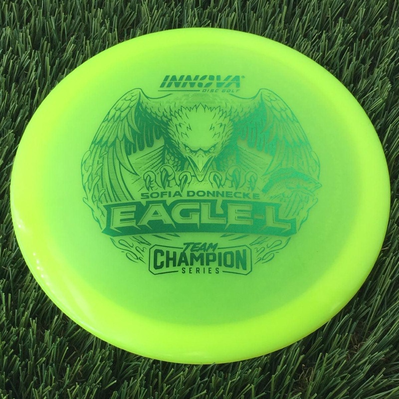Innova Proto Glow Champion Eagle-L with Sofia Donnecke Team Champion Series 2025 Stamp – 175g – Translucent Yellow