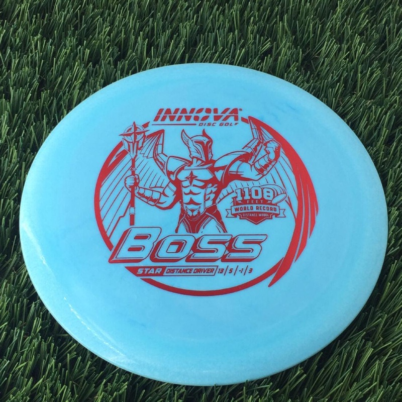 Innova Star Boss with Burst Logo Stock 1108 Feet World Record Stamp – 156g Light Blue