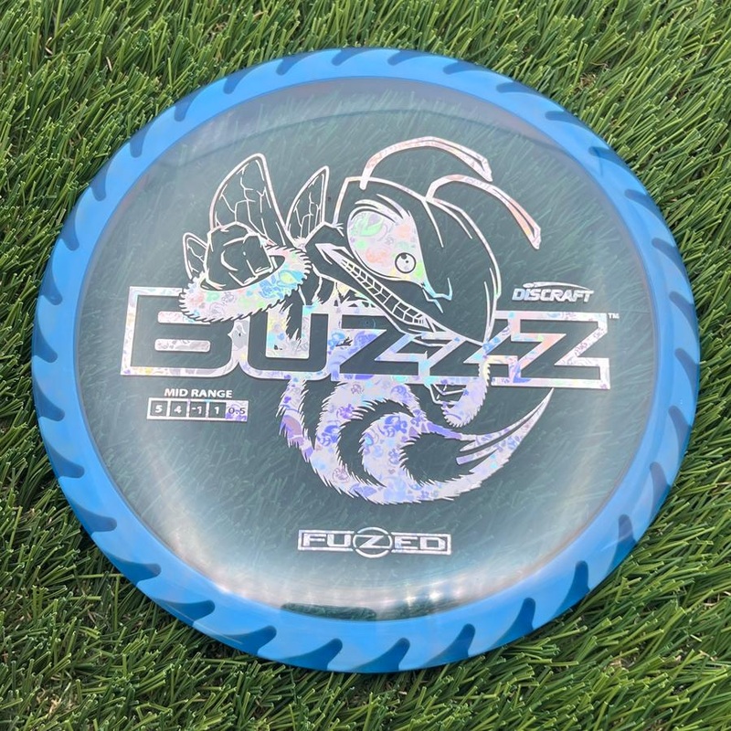 Discraft Elite Z FuZed Line with Saw Pattern Buzzz with Big Bee with Saw Blade – “Buzzzsaw” Stamp – 176.9g – Blue