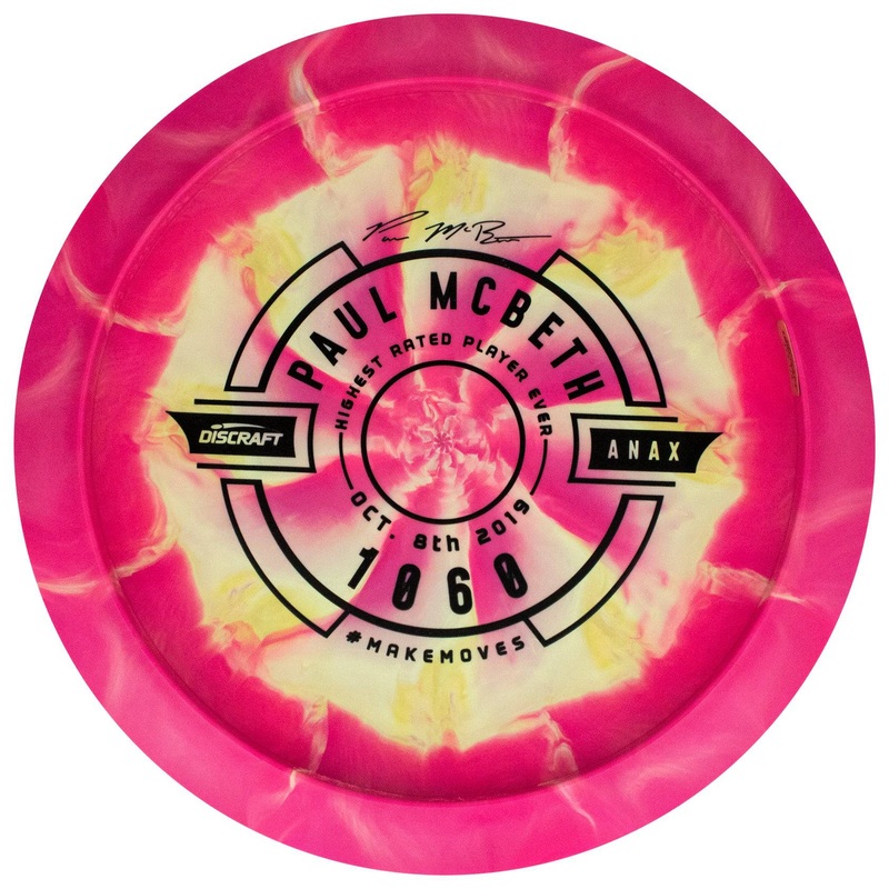 Discraft Limited Edition 2019 Tour Series Paul McBeth 1060 Understamp Swirl ESP Anax Distance Driver Golf Disc