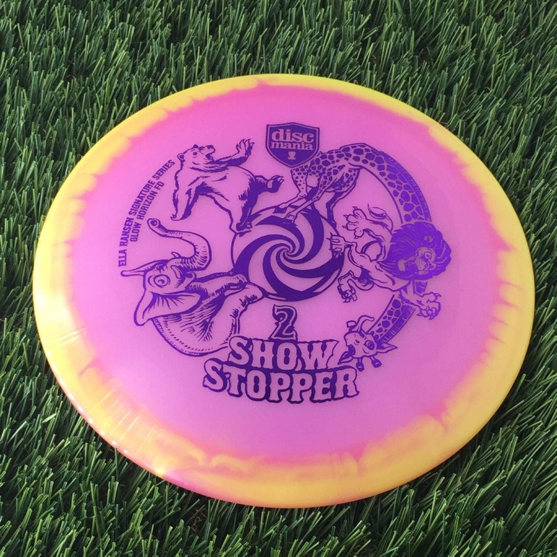 Discmania Horizon C-Line Color Glow FD with Ella Hansen Signature Series Show Stopper 2 Stamp – 175g Pink