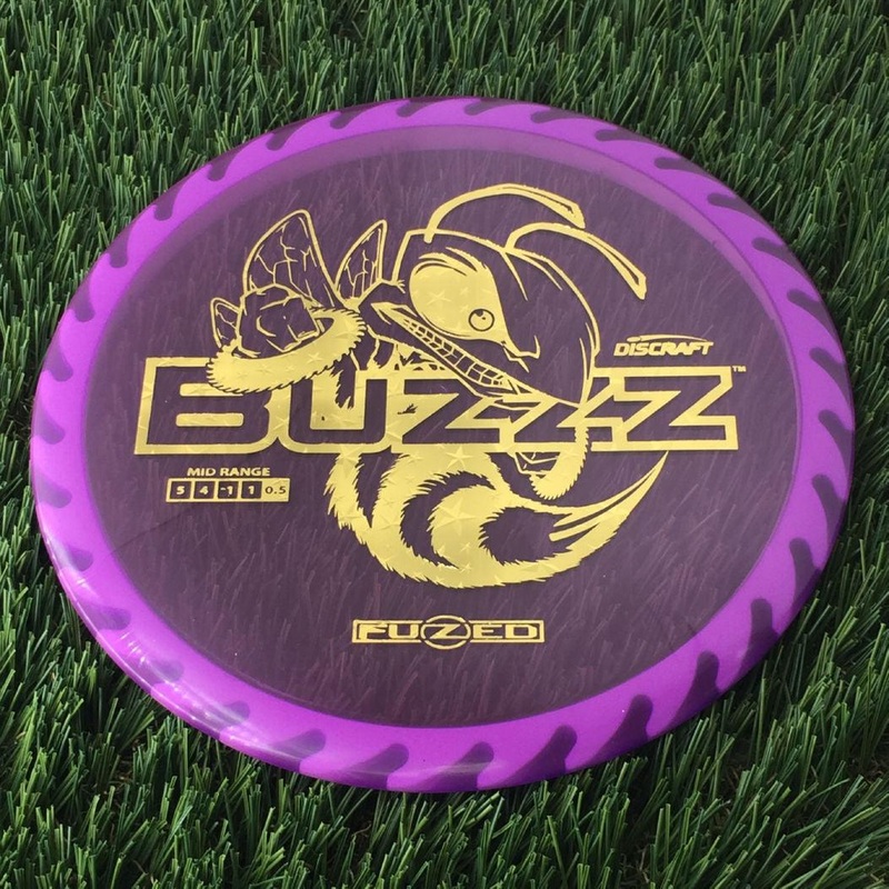 Discraft Elite Z FuZed Line with Saw Pattern Buzzz with Big Bee with Saw Blade – “Buzzzsaw” Stamp – 176g – Translucent Purple