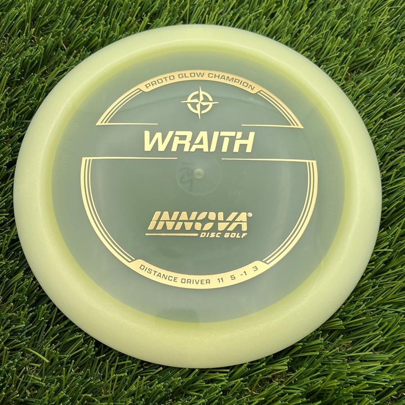Innova Proto Glow Champion Wraith with Burst Logo Stock Stamp – 162.8g – Glow