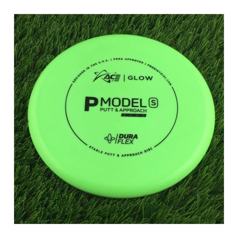 Prodigy Ace Line DuraFlex Color Glow P Model S with Cale Leiviska 2021 Bottom Stamp Stamp – 175g – Solid Green