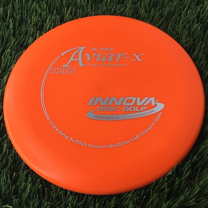 Innova Pro JK Aviar-x with Juliana Korver 5x PDGA Women’s World Disc Golf Champion Stamp – 167g Orange
