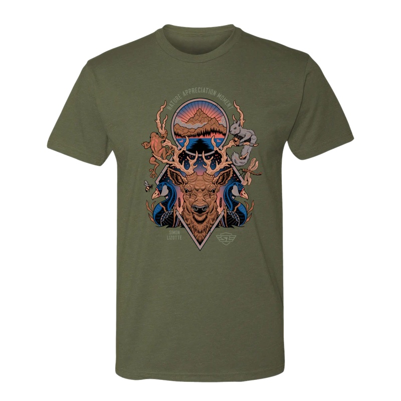 Simon Lizotte Nature Appreciation Tee (Heather Military Green)