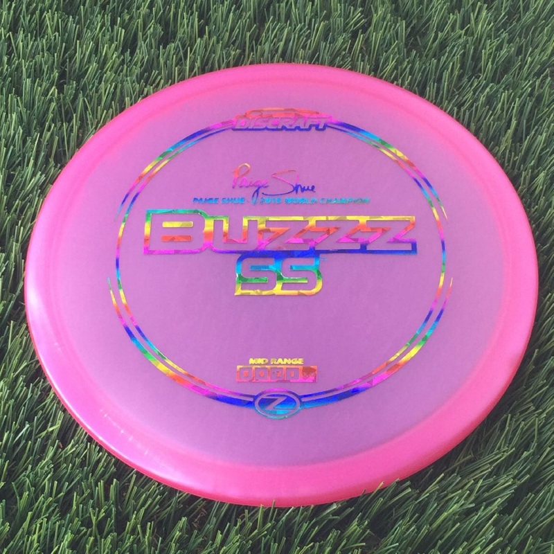 Discraft Elite Z BuzzzSS with Paige Shue – 2018 World Champion Stamp – 172g – Translucent Pink
