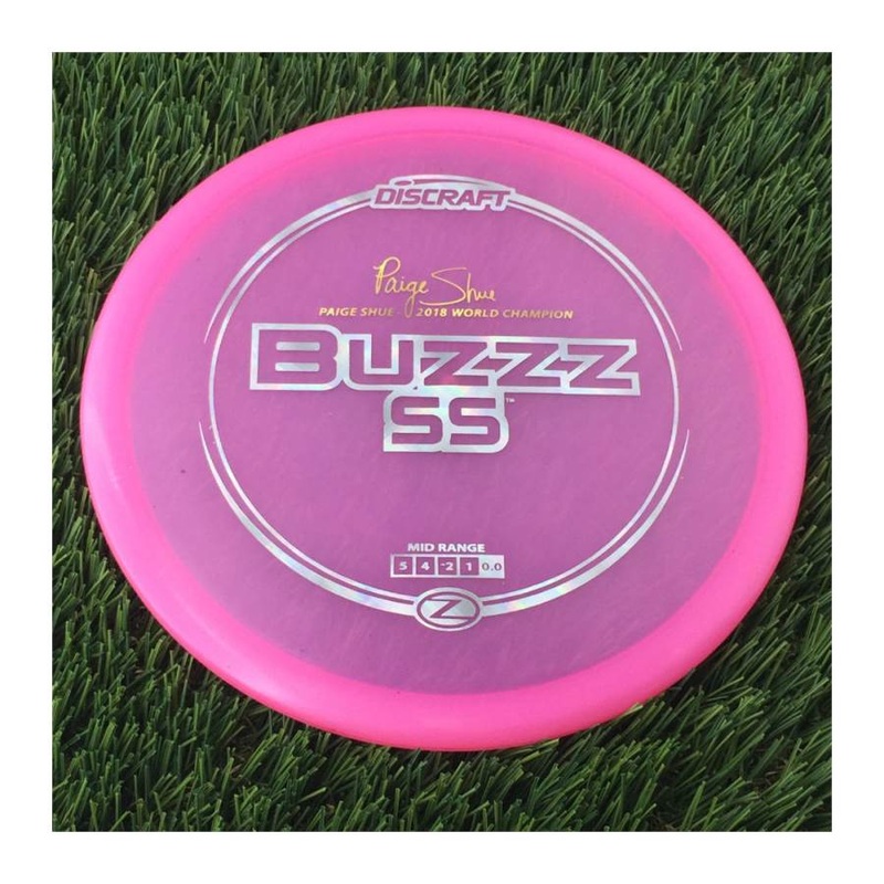 Discraft Elite Z BuzzzSS with Paige Shue – 2018 World Champion Stamp – 180g – Translucent Pink