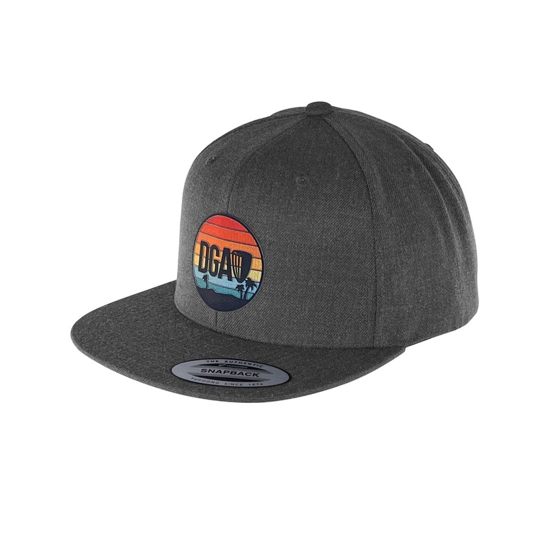 DGA Snapback Flatbill Hat  – Retro Sunset Patch
