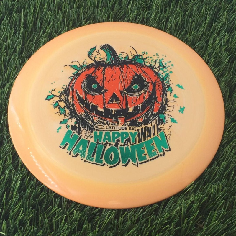 Latitude 64 Royal Grand Rive with Happy Halloween Spooky Pumpkin – Triple Foil 2024 Stamp – 173g Light Orange