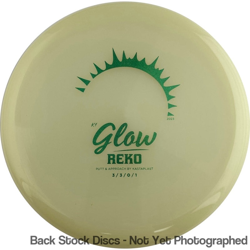 Kastaplast K1 Glow Reko Putter with 2023 – Full Glow Stamp [Back Stock Inventory – Disc and Stamp Color WILL VARY]