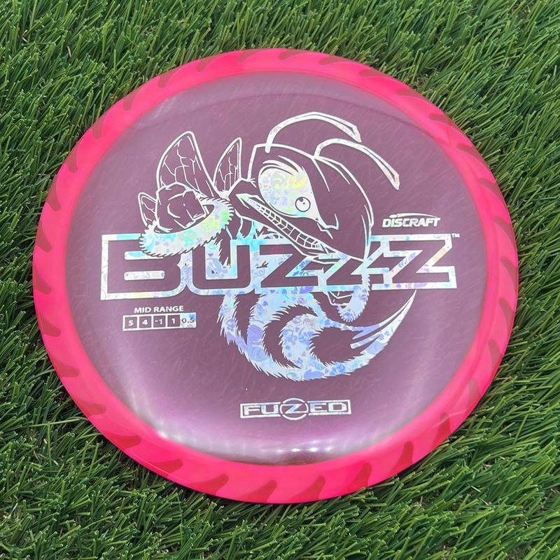 Discraft Elite Z FuZed Line with Saw Pattern Buzzz with Big Bee with Saw Blade – “Buzzzsaw” Stamp – 168.9g – Pink
