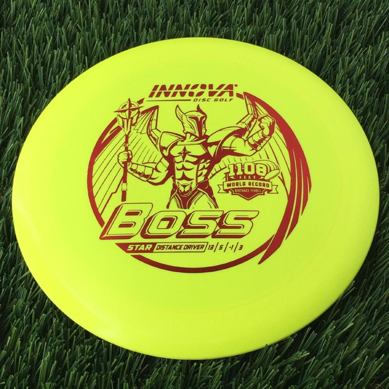 Innova Star Boss with Burst Logo Stock 1108 Feet World Record Stamp – 167g Yellow