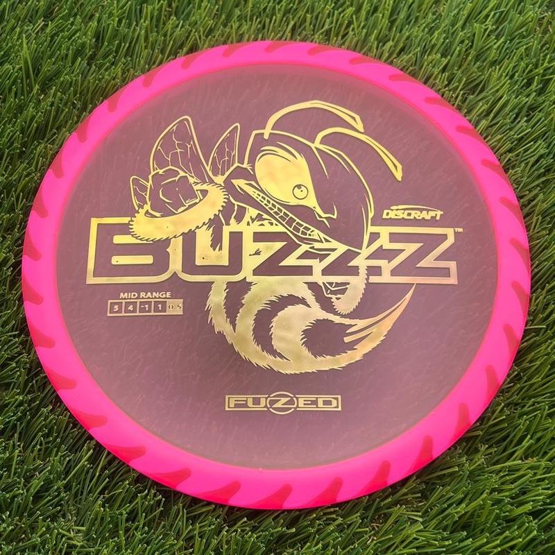 Discraft Elite Z FuZed Line with Saw Pattern Buzzz with Big Bee with Saw Blade – “Buzzzsaw” Stamp – 168.52g – Pink
