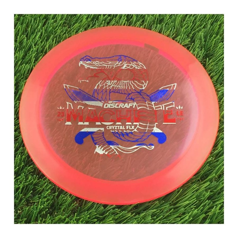 Discraft CryZtal Flx Machete with 2023 Ledgestone Edition – Wave 2 Stamp – 174g – Translucent Pink