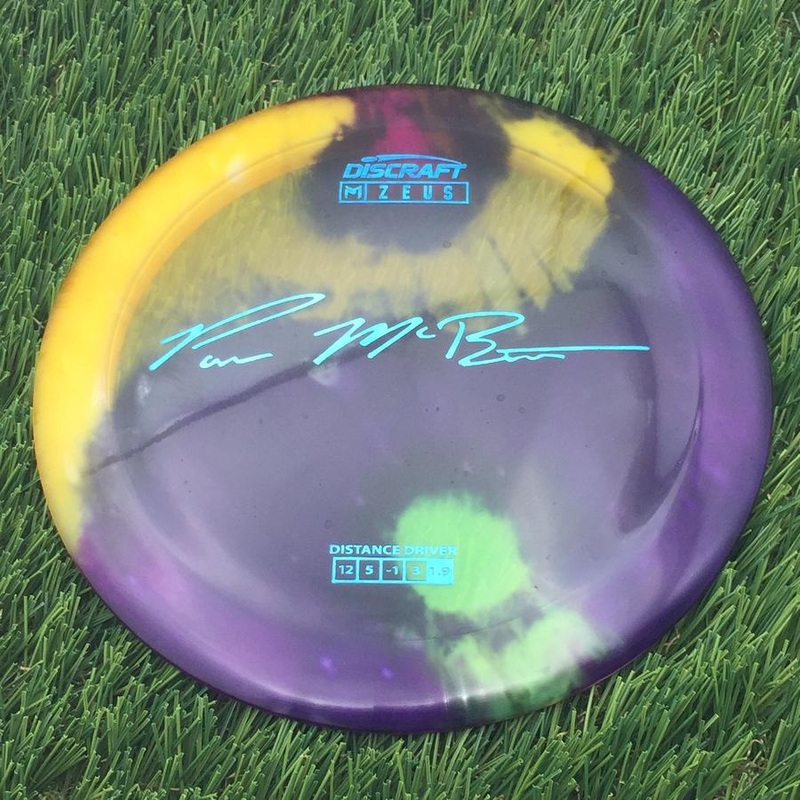 Discraft Elite Z Fly-Dyed Zeus with Paul McBeth Large Signature Stamp – 166g – Dyed