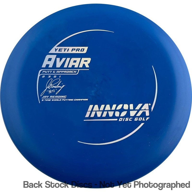 Innova Pro Yeti Aviar Putter with Jay Yeti Reading 5 Time World Putting Champion Burst Logo Stamp [Back Stock Inventory – Disc and Stamp Color WILL VARY]