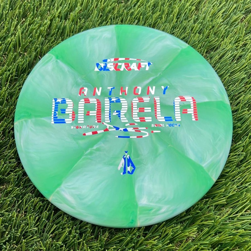 Discraft Crazy Tough CT Swirl Focus with Anthony Barela Signature – AB Stamp – 174.49g – Green