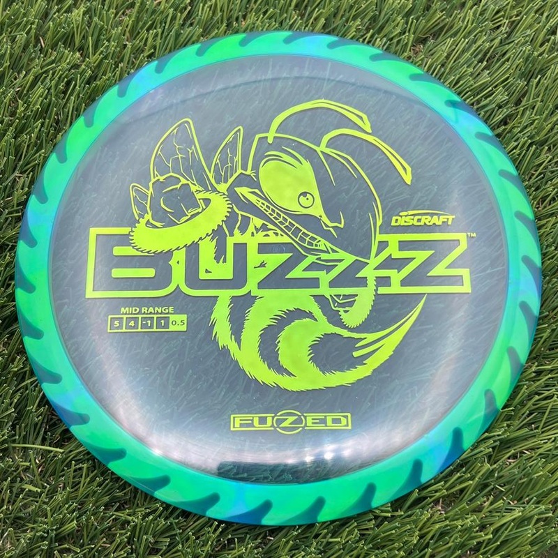 Discraft Elite Z FuZed Line with Saw Pattern Buzzz with Big Bee with Saw Blade – “Buzzzsaw” Stamp – 176g – Green