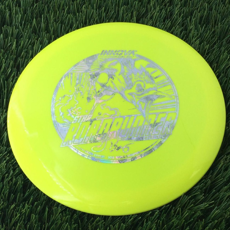 Innova Star Roadrunner with Gregg Barsby 2018 World Champion Screamin’ Roadrunner Stamp – 175g Yellow