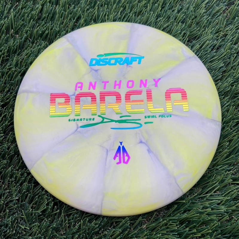 Discraft Crazy Tough CT Swirl Focus with Anthony Barela Signature – AB Stamp – 170.84g – Greenish Yellow