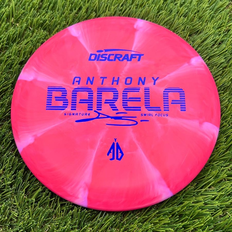 Discraft Crazy Tough CT Swirl Focus with Anthony Barela Signature – AB Stamp – 172.9g – Bright Pink