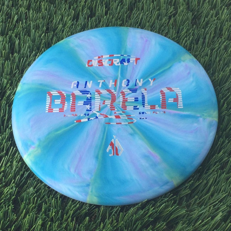 Discraft Crazy Tough CT Swirl Focus with Anthony Barela Signature – AB Stamp – 174g Blue