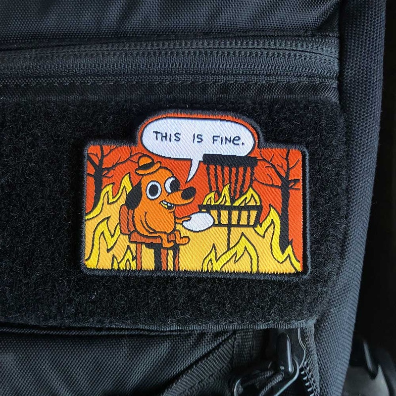 This Is Fine Disc Golf Patches