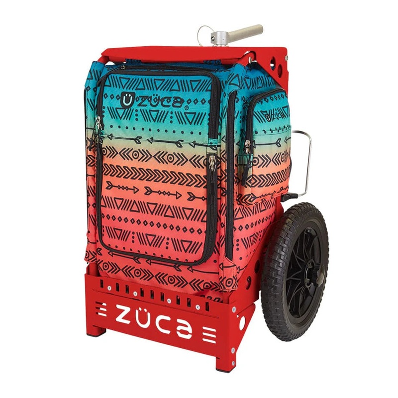 Zuca Trekker Disc Golf Cart – Red Frame With Jennifer Allen Special Edition Insert Bag
