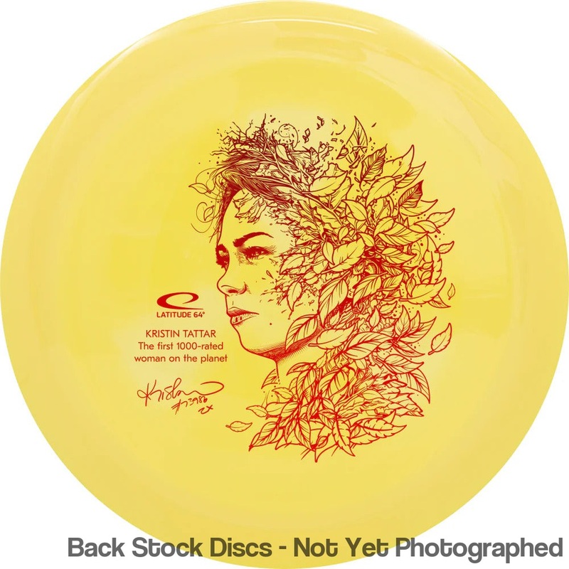 Latitude 64 Royal Grand Grace Distance Driver with Kristin Tattar – “The first 1000-rated woman on the planet” – Kristin Signature 2x Stamp [Back Stock Inventory – Disc and Stamp Color WILL VARY]