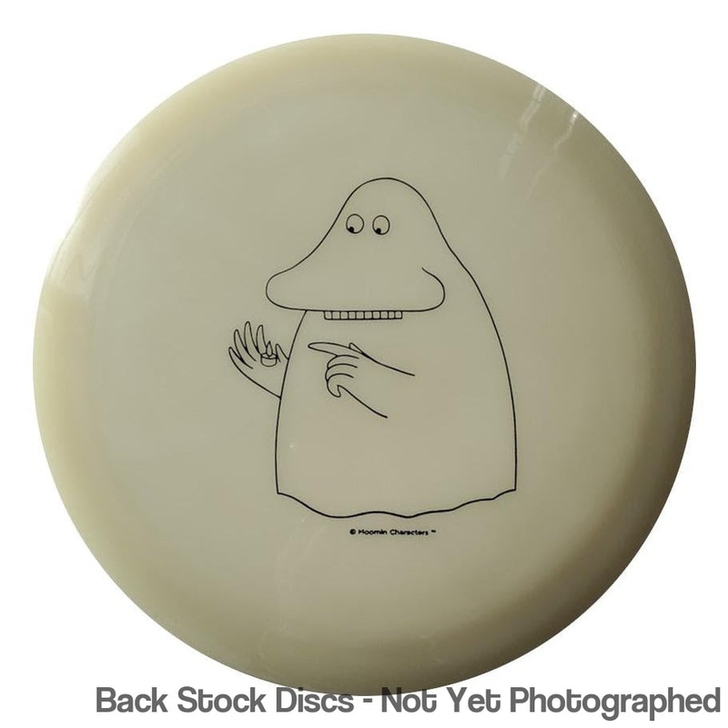 Kastaplast K1 Glow Guld Distance Driver with Moomin Series: The Groke – A bit less glow. Stamp [Back Stock Inventory – Disc and Stamp Color WILL VARY]